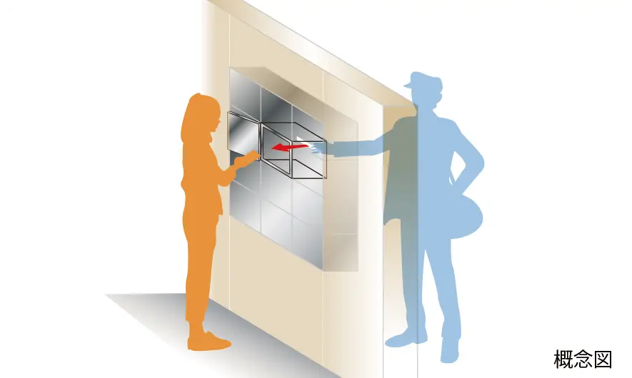 ウォールスルーメールボックス オートロック内側から受取
