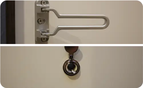 ドアガード ドアスコープ蓋付 防犯対策